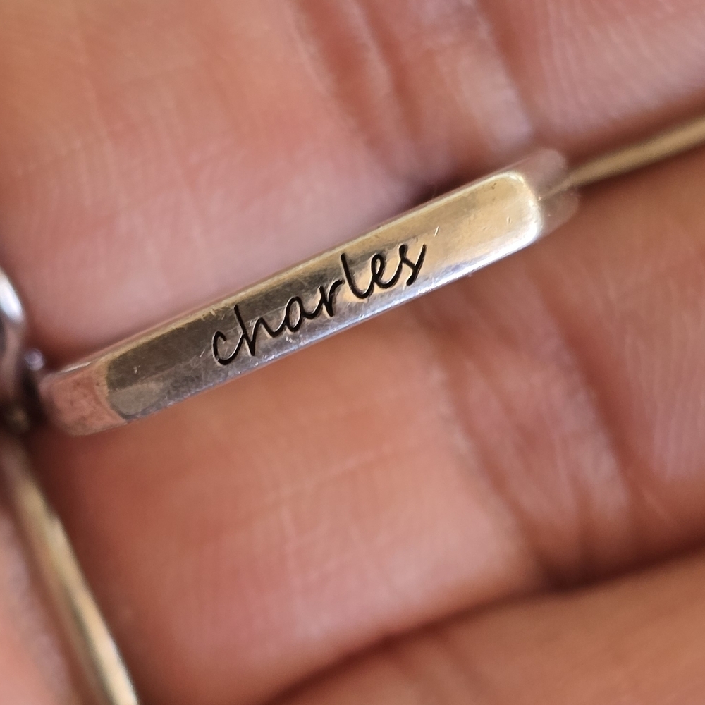 Sterling Silver 925 "Charles" Script Personalized… - image 4